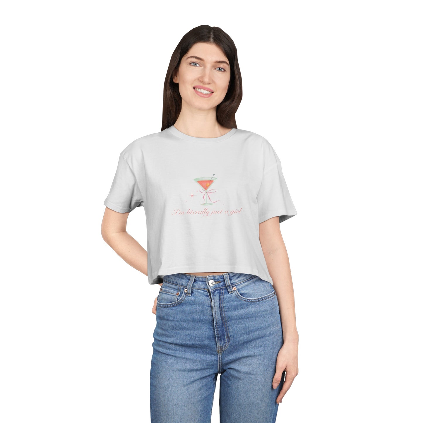 I'm Literally Just A Girl Women's Crop Tee