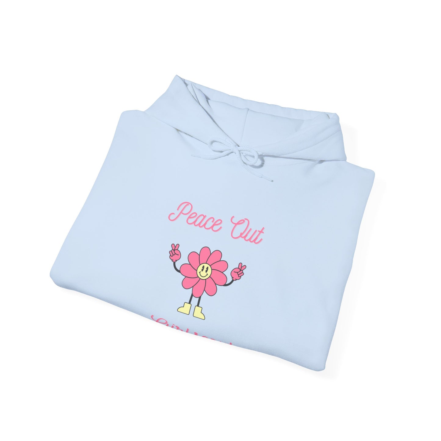 Peace Out Girl Scout Flower Unisex Heavy Blend™ Hooded Sweatshirt