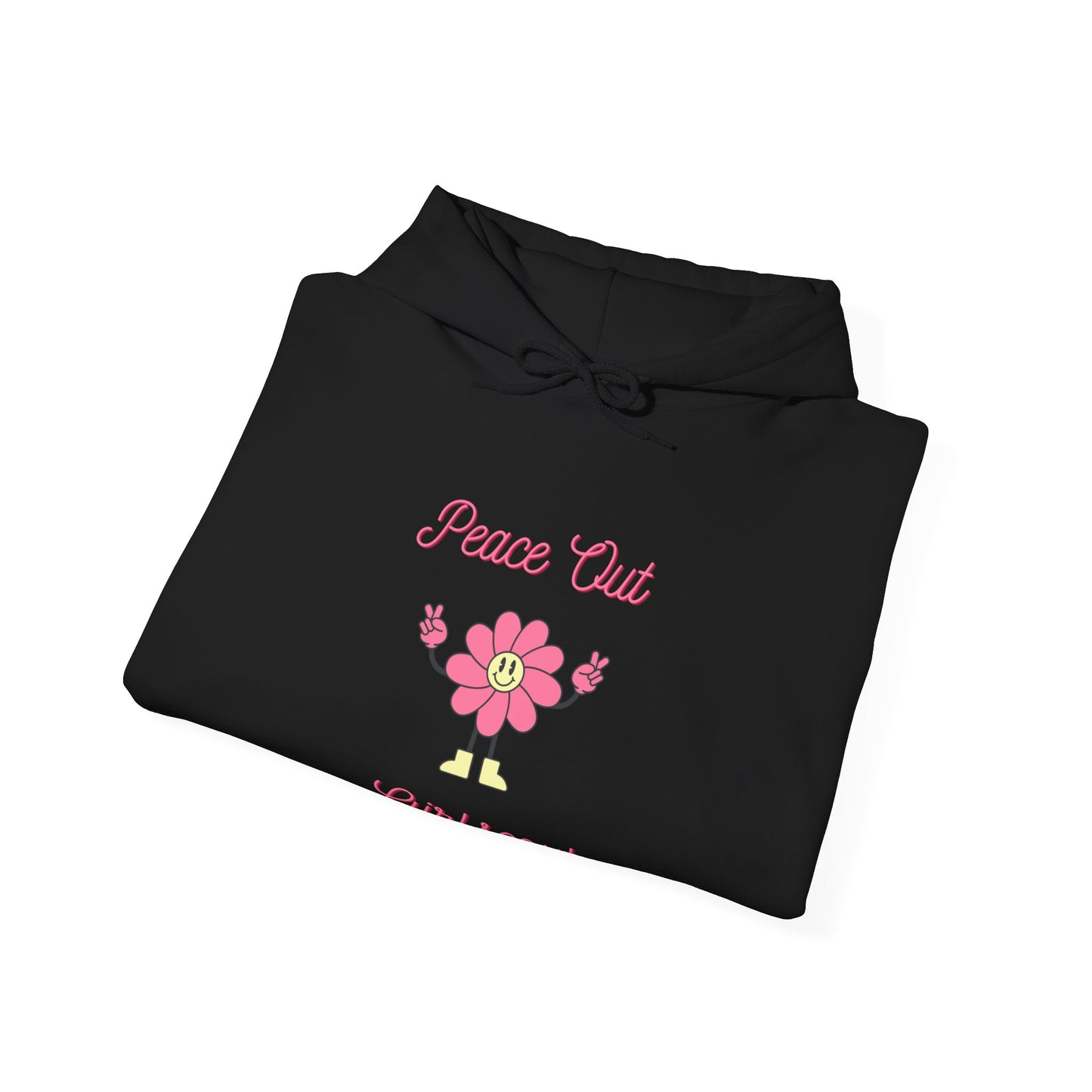 Peace Out Girl Scout Flower Unisex Heavy Blend™ Hooded Sweatshirt