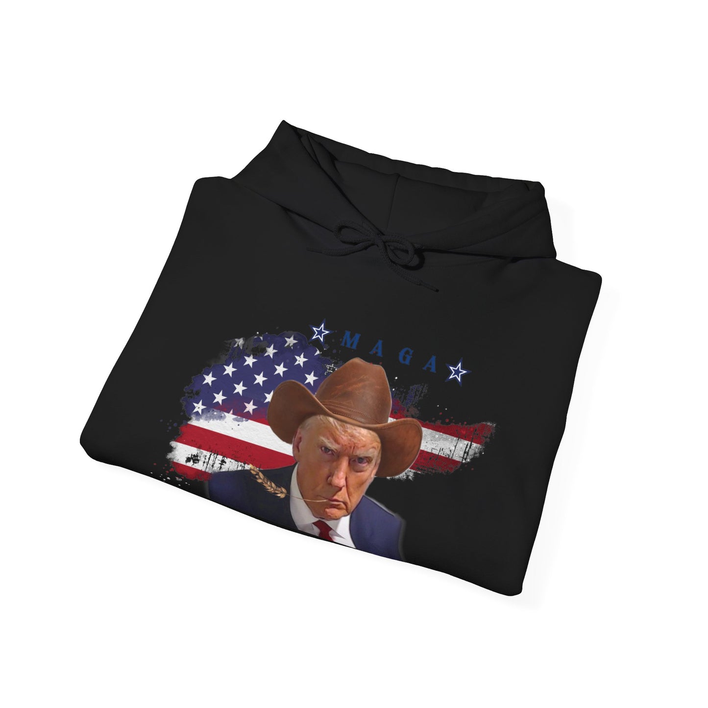 MAGA Donald Trump Cowboy Unisex Heavy Blend™ Hooded Sweatshirt