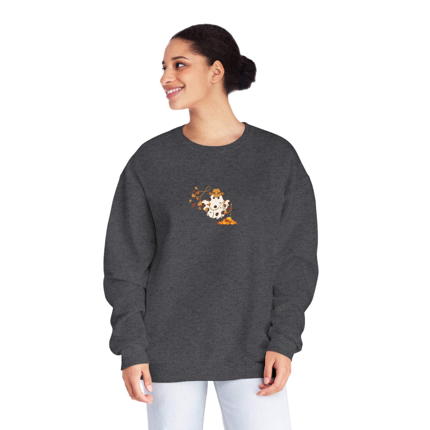 Cowboy Fall Halloween Ghost Lasso Crewneck Sweatshirt