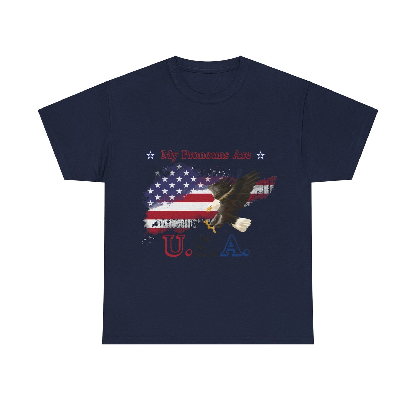 My Pronouns Are USA Unisex Heavy Cotton Tee