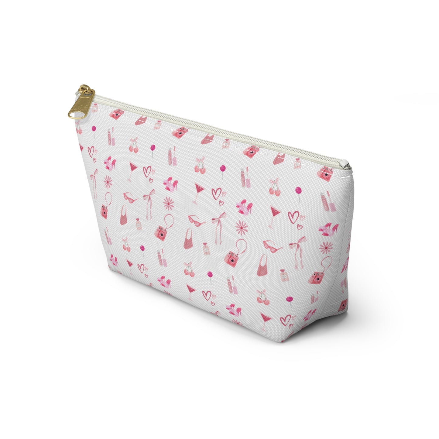 Coquette Makeup Travel Toiletry Accessory Pouch w T-bottom