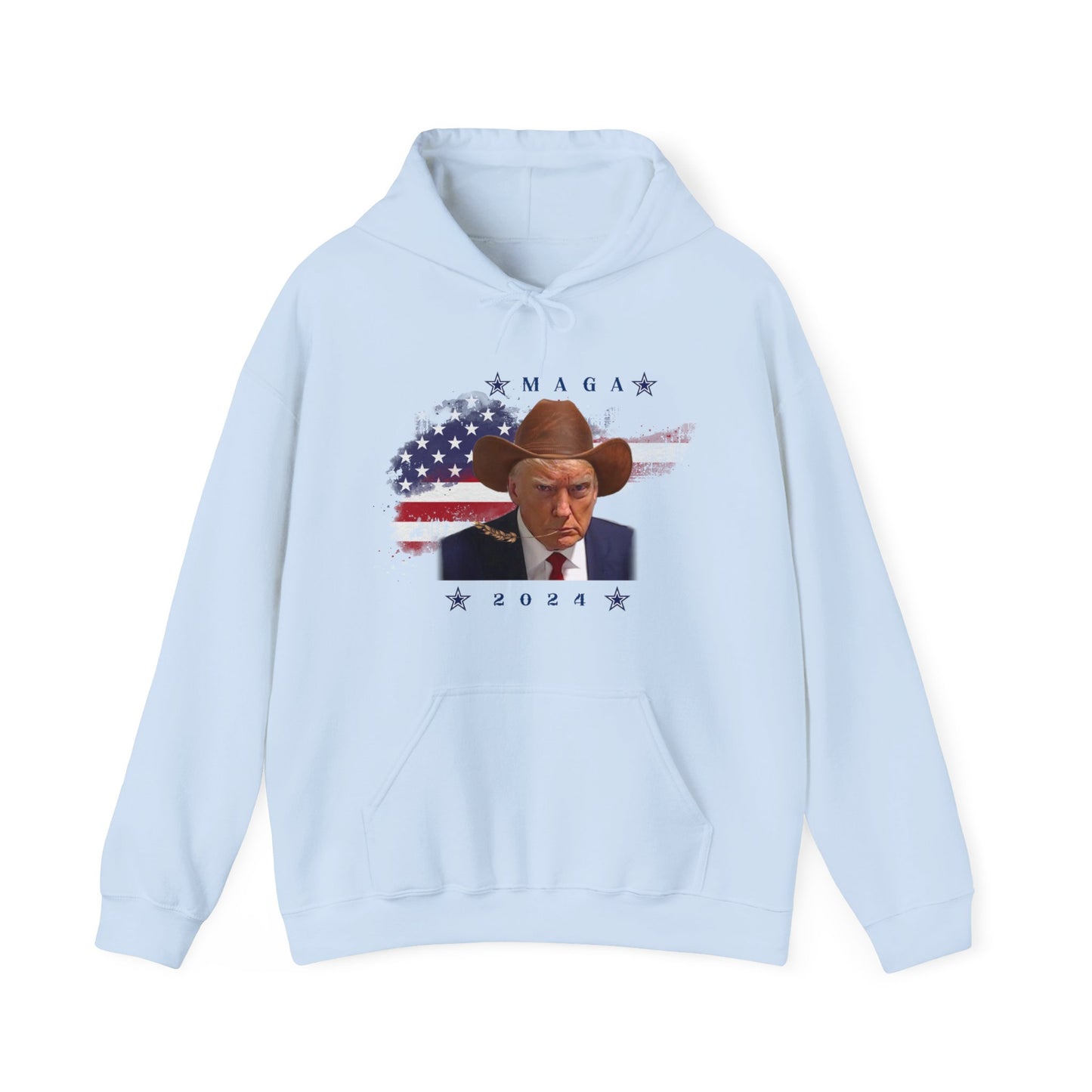 MAGA Donald Trump Cowboy Unisex Heavy Blend™ Hooded Sweatshirt