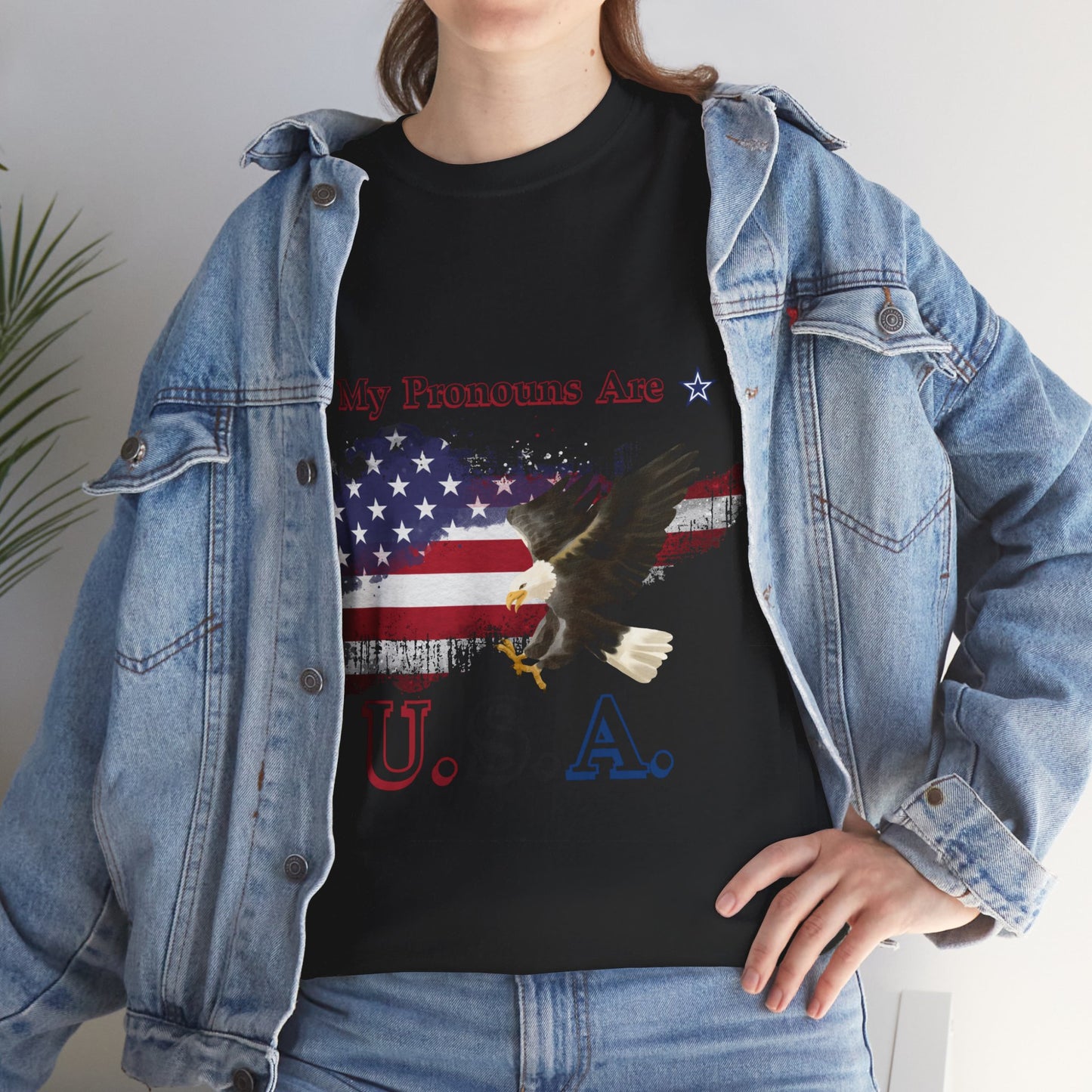 My Pronouns Are USA Unisex Heavy Cotton Tee