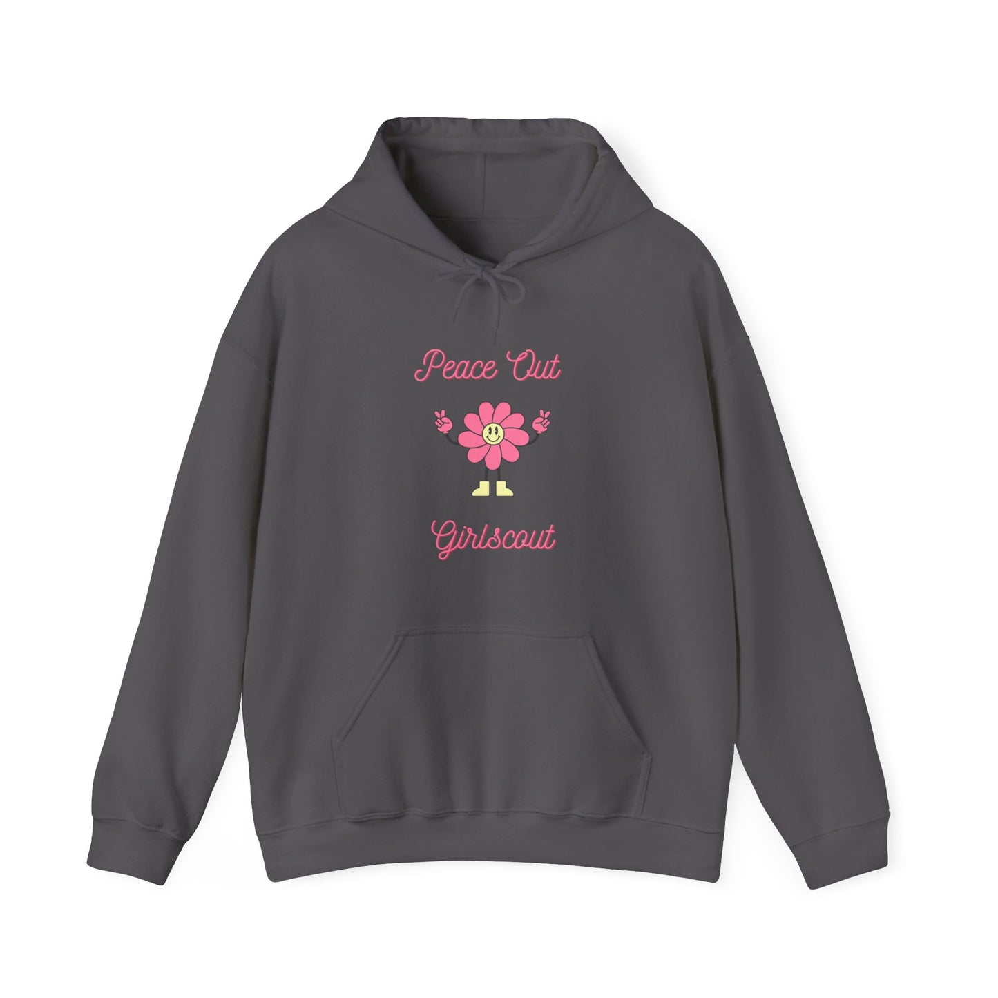 Peace Out Girl Scout Flower Unisex Heavy Blend™ Hooded Sweatshirt