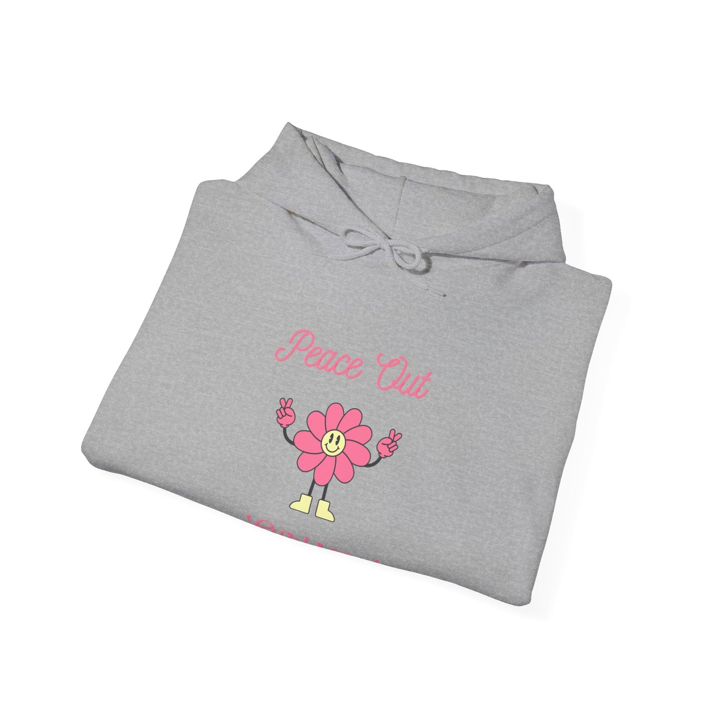 Peace Out Girl Scout Flower Unisex Heavy Blend™ Hooded Sweatshirt