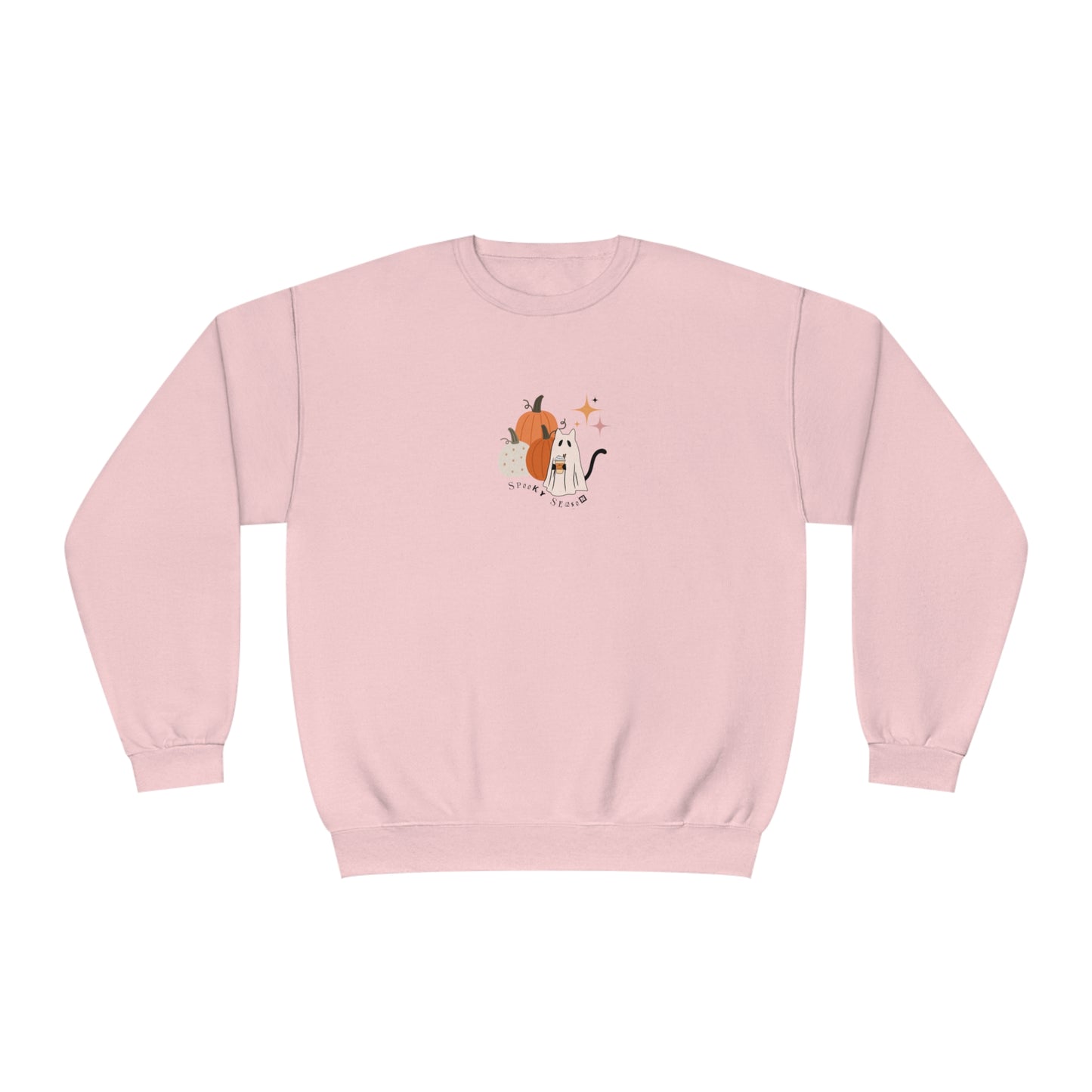 Spooky Season Cat Ghost Halloween Fall Pumpkin Crewneck Sweatshirt