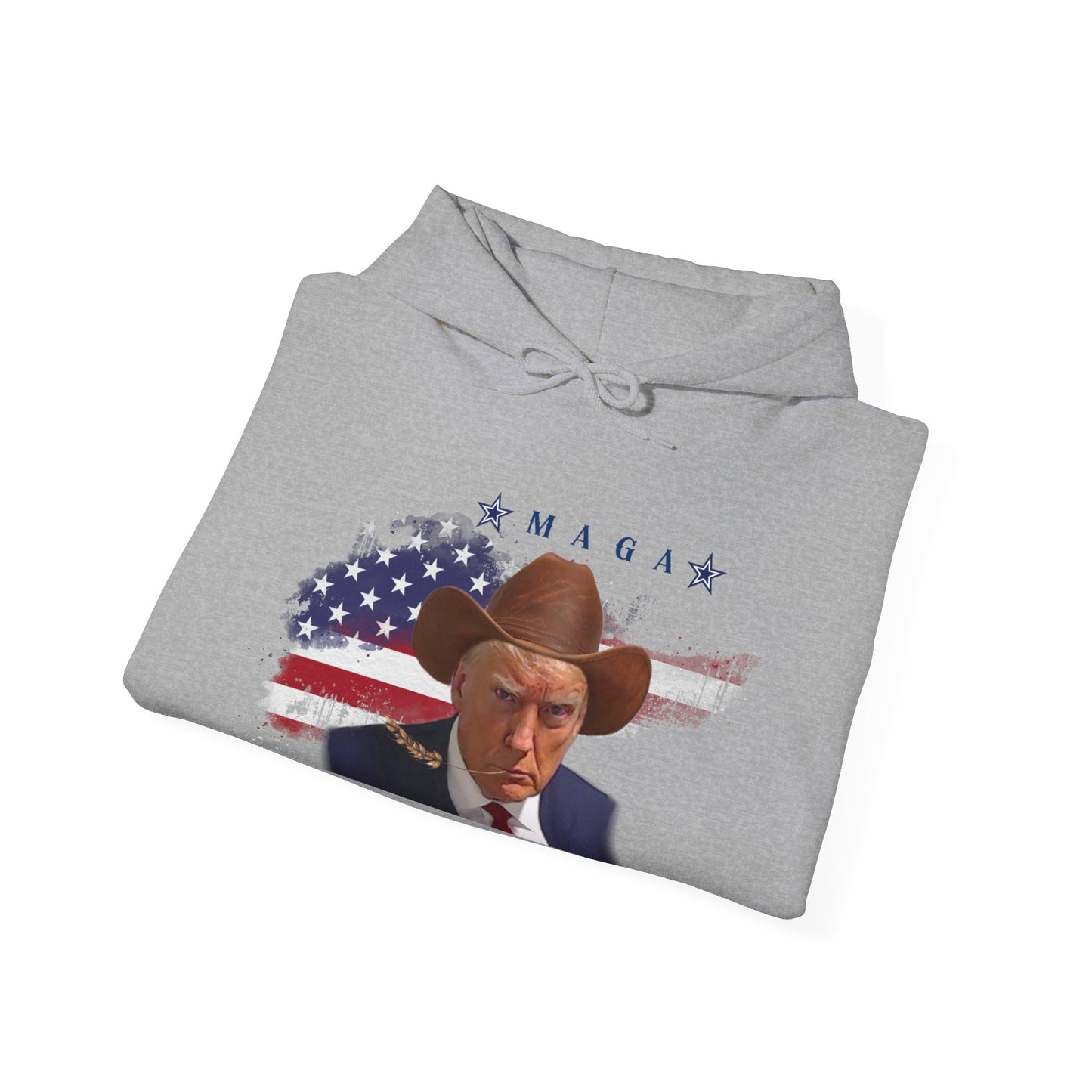 MAGA Donald Trump Cowboy Unisex Heavy Blend™ Hooded Sweatshirt