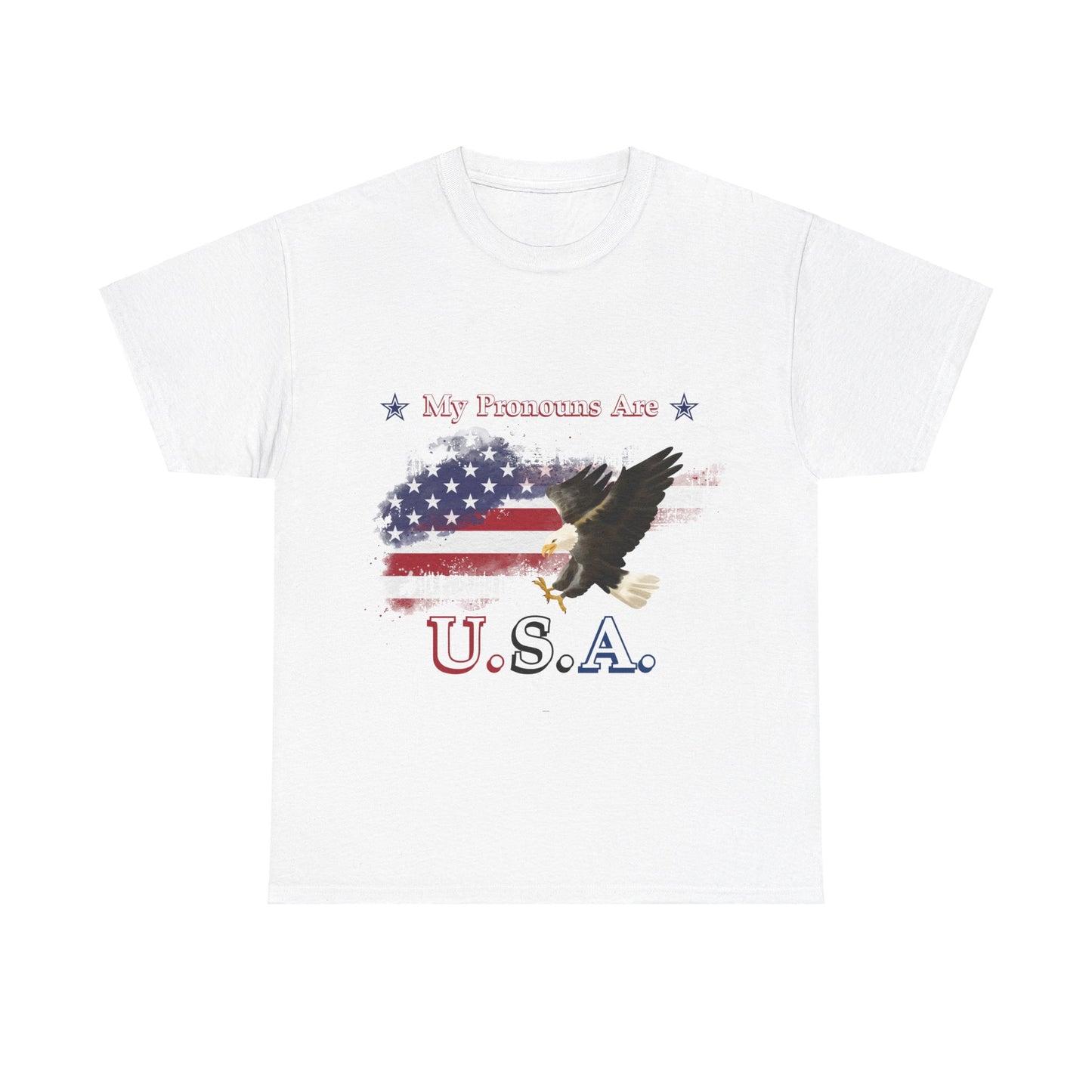 My Pronouns Are USA Unisex Heavy Cotton Tee