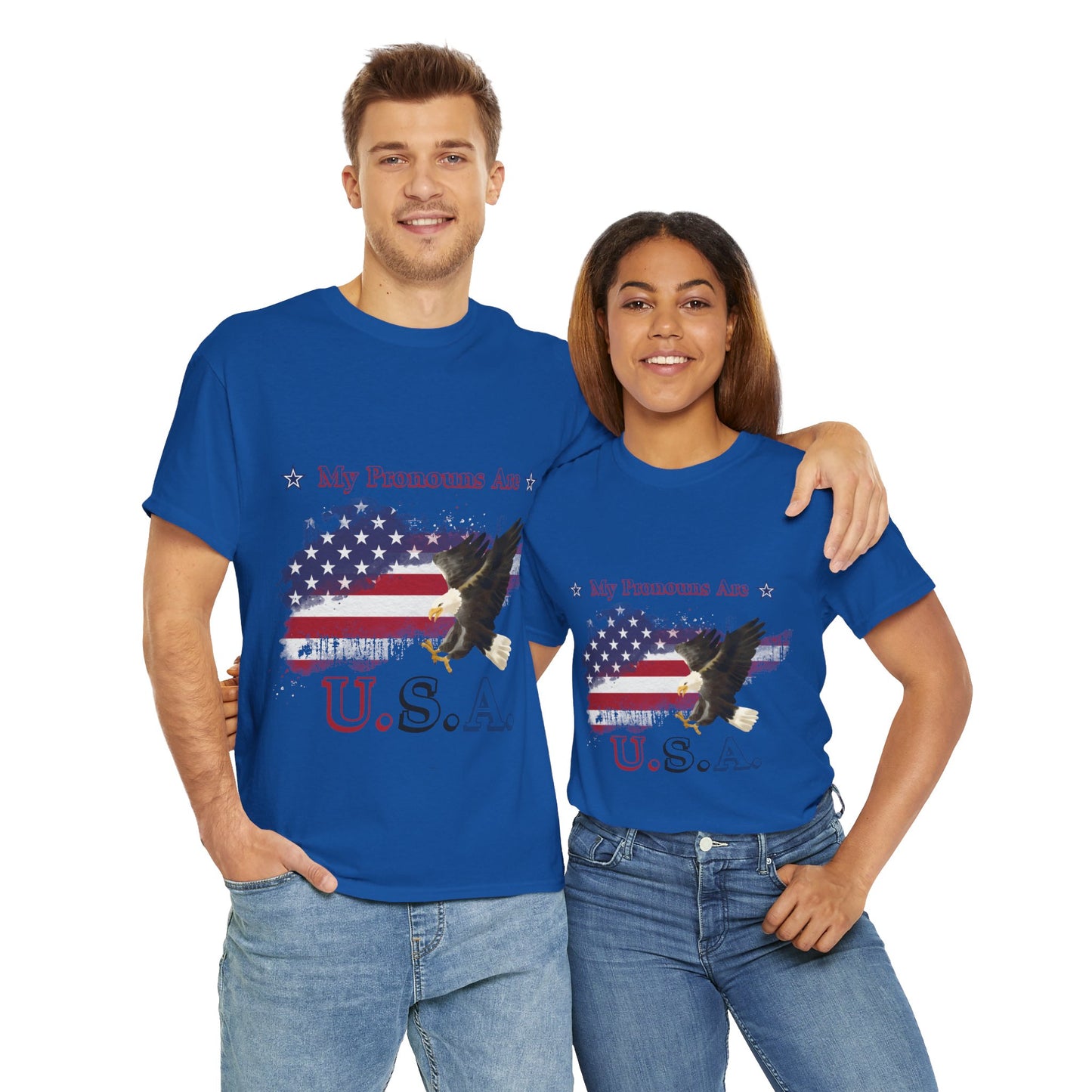 My Pronouns Are USA Unisex Heavy Cotton Tee