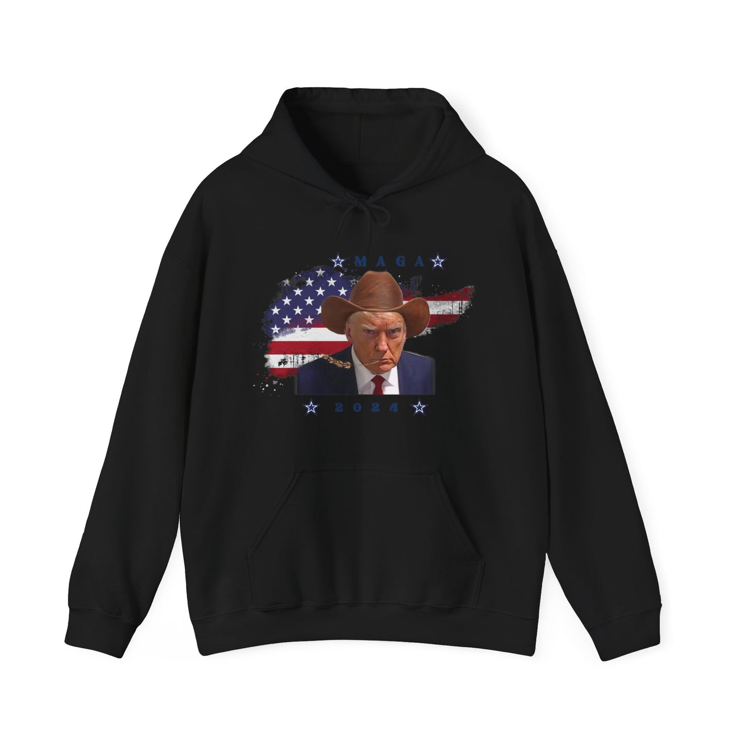 MAGA Donald Trump Cowboy Unisex Heavy Blend™ Hooded Sweatshirt
