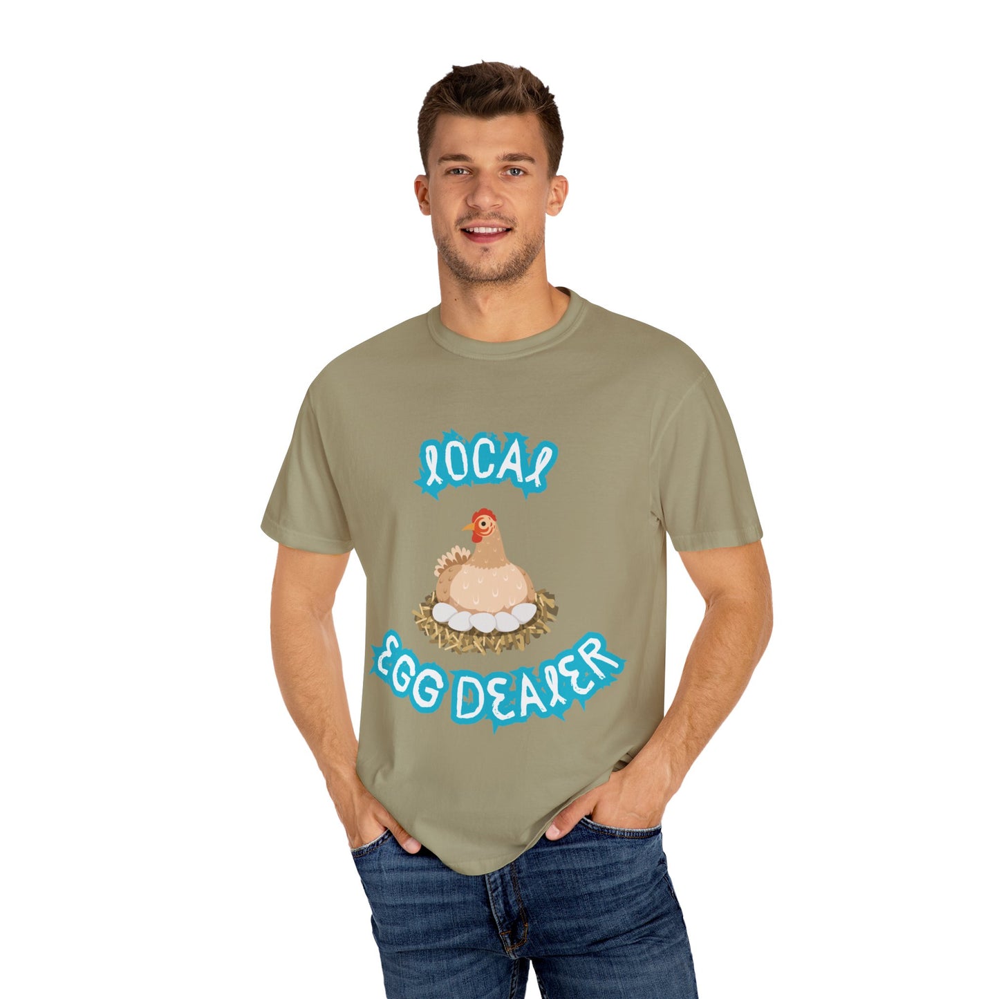 Local Egg Dealer Chicken Unisex Garment-Dyed T-shirt
