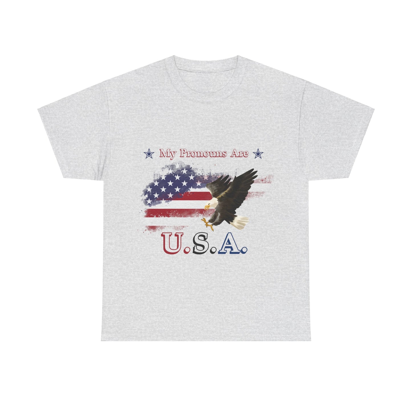 My Pronouns Are USA Unisex Heavy Cotton Tee