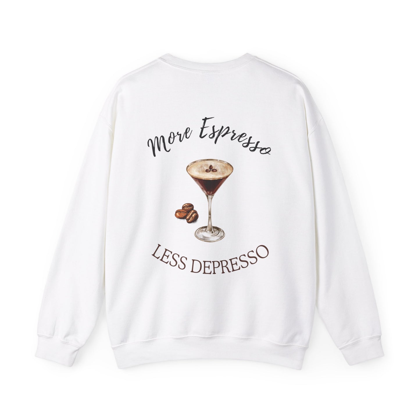 More Espresso Less Depresso Unisex Heavy Blend™ Crewneck Sweatshirt