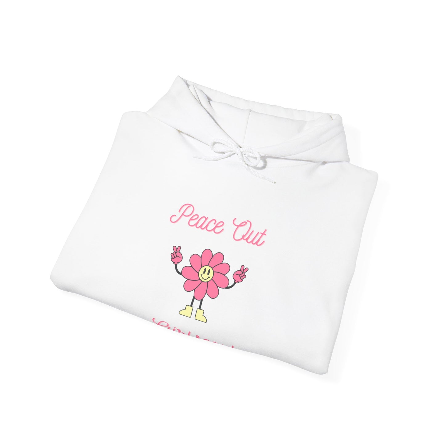 Peace Out Girl Scout Flower Unisex Heavy Blend™ Hooded Sweatshirt