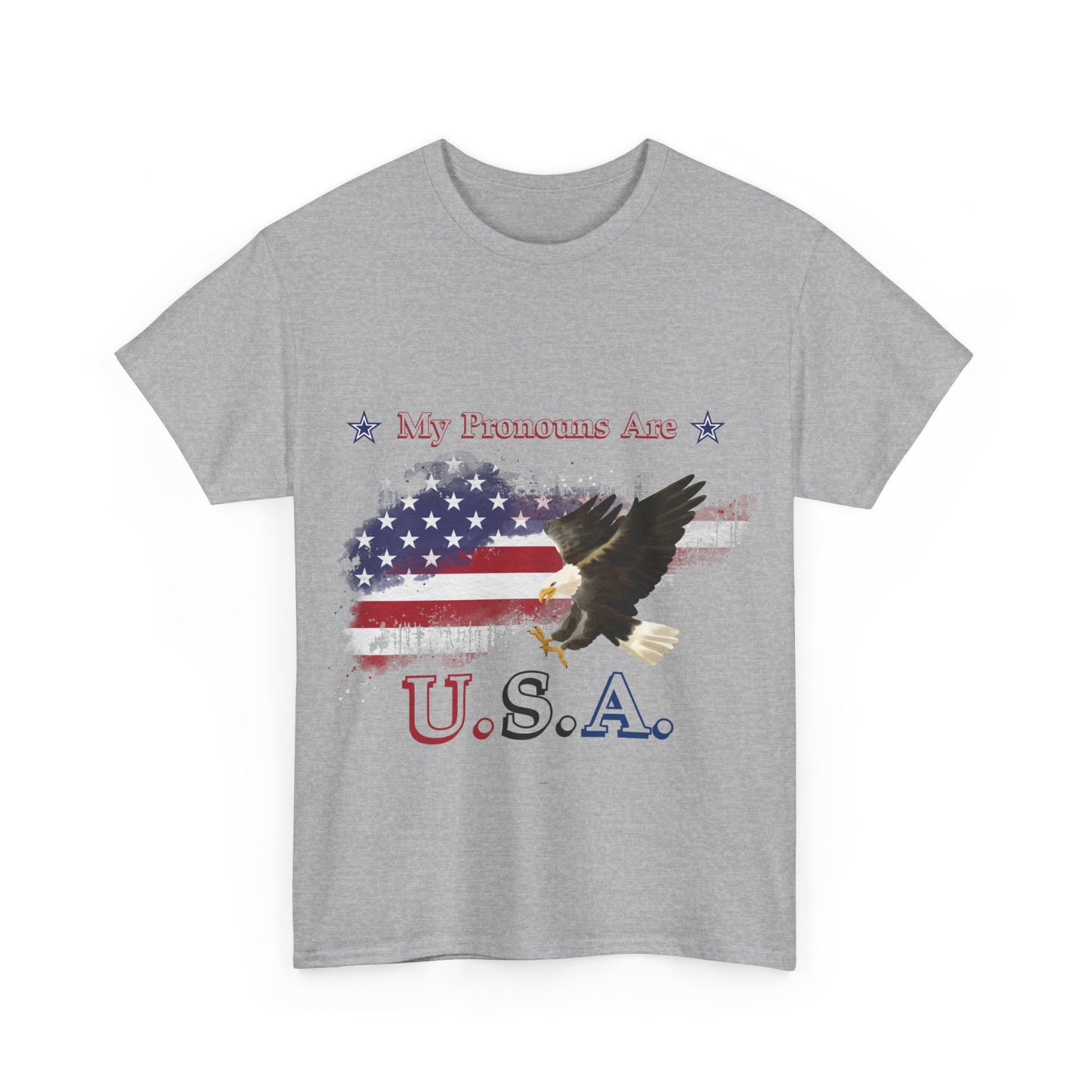 My Pronouns Are USA Unisex Heavy Cotton Tee