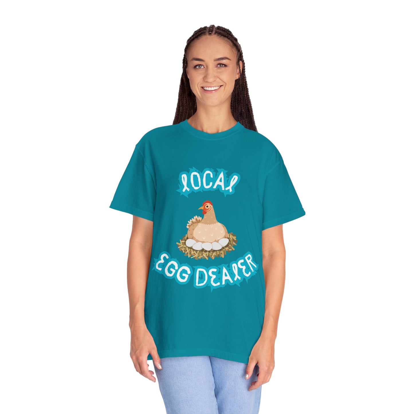 Local Egg Dealer Chicken Unisex Garment-Dyed T-shirt