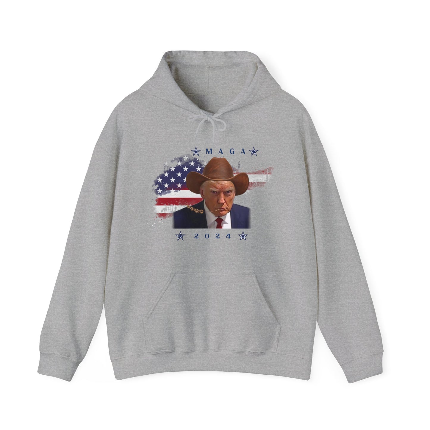 MAGA Donald Trump Cowboy Unisex Heavy Blend™ Hooded Sweatshirt
