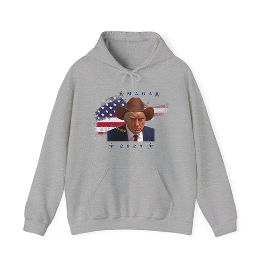 MAGA Donald Trump Cowboy Unisex Heavy Blend™ Hooded Sweatshirt