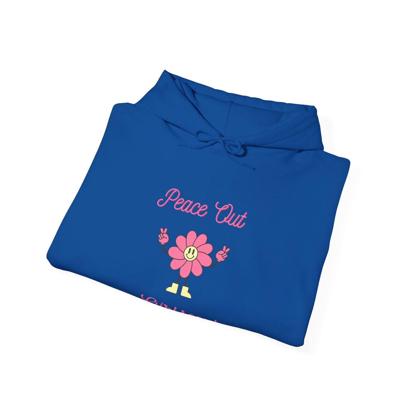 Peace Out Girl Scout Flower Unisex Heavy Blend™ Hooded Sweatshirt