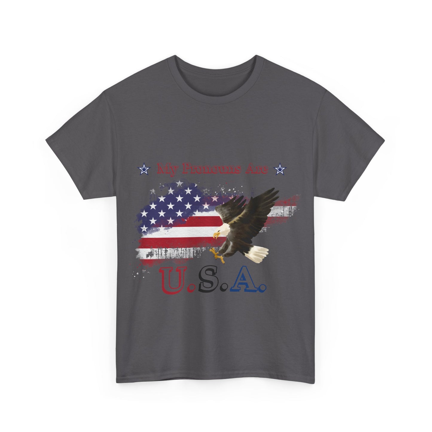 My Pronouns Are USA Unisex Heavy Cotton Tee