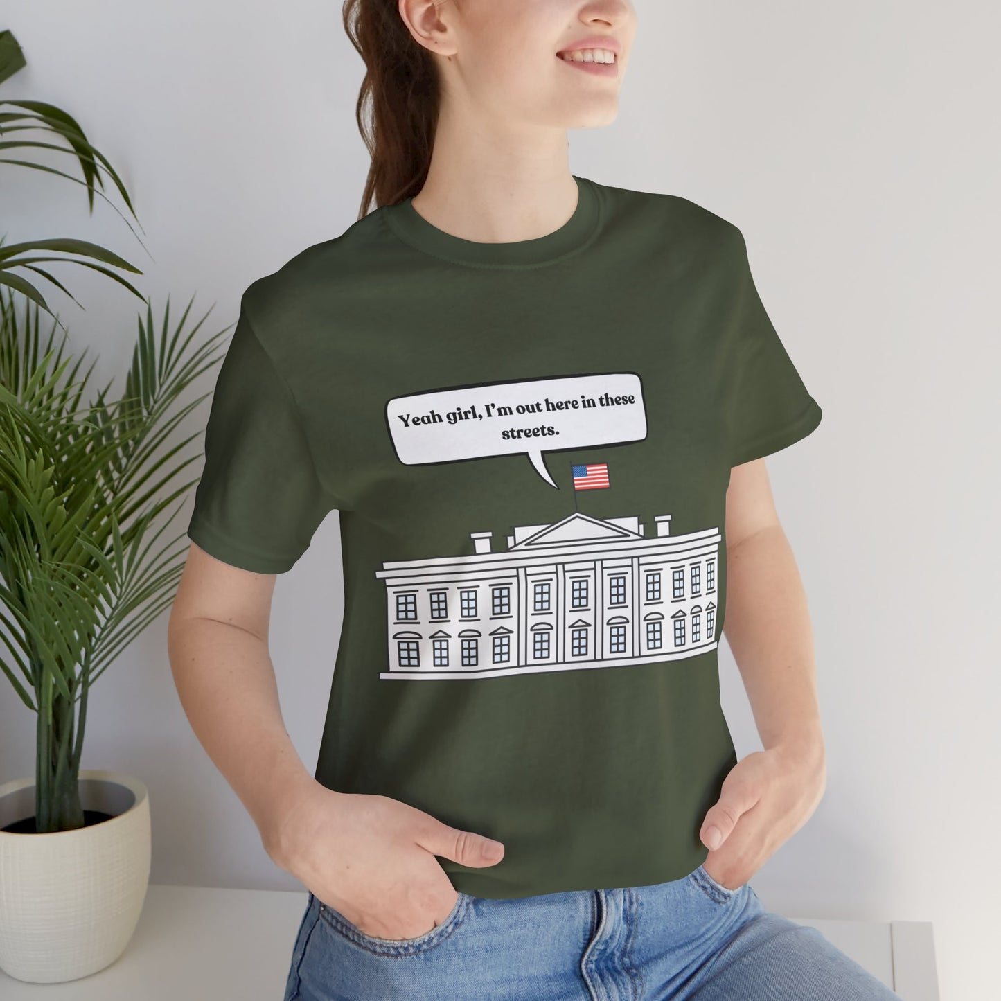 Yeah Girl, I'm Out Here In These Streets Unisex Jersey Short Sleeve Tee