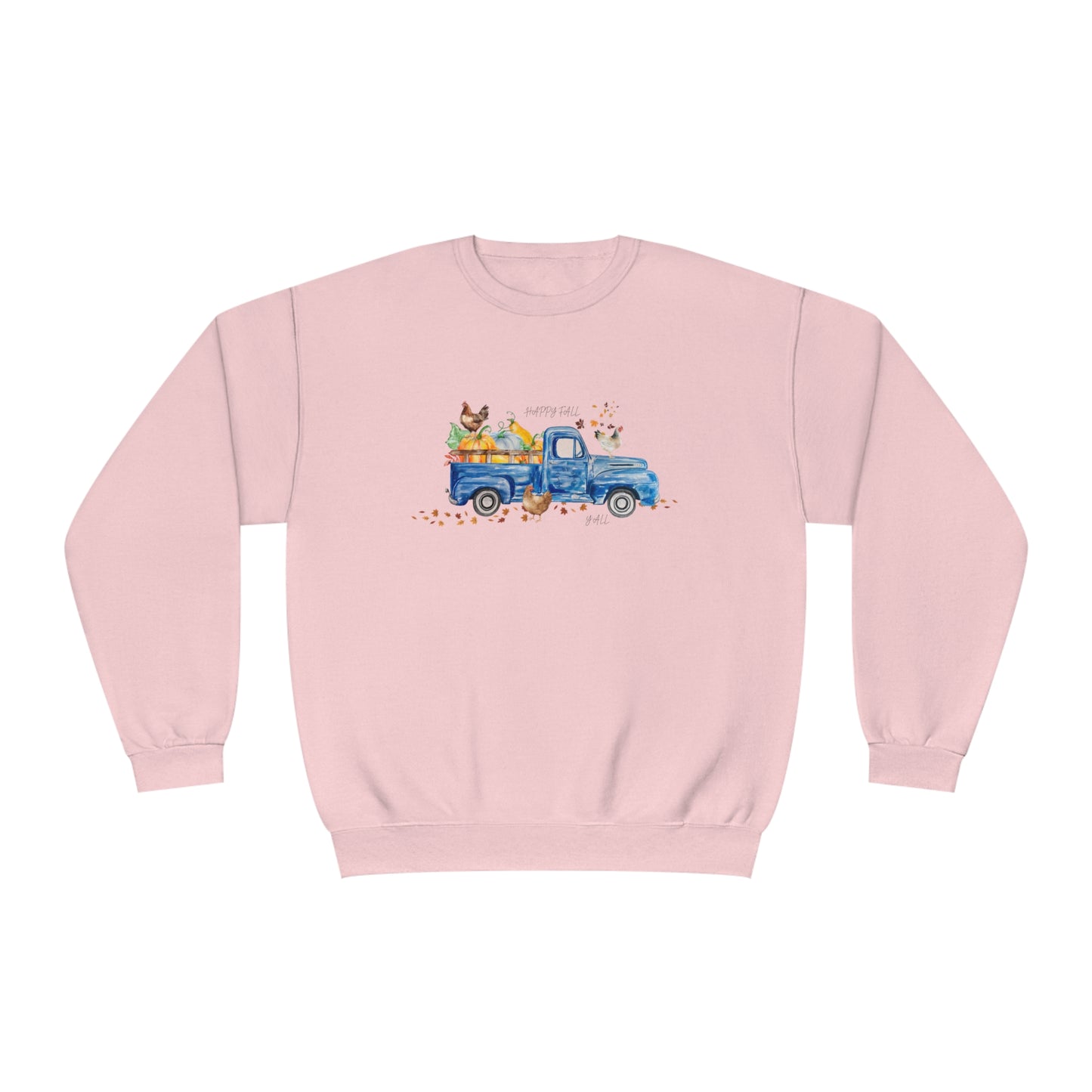 Fall Farm Truck & Chickens Crewneck Sweatshirt