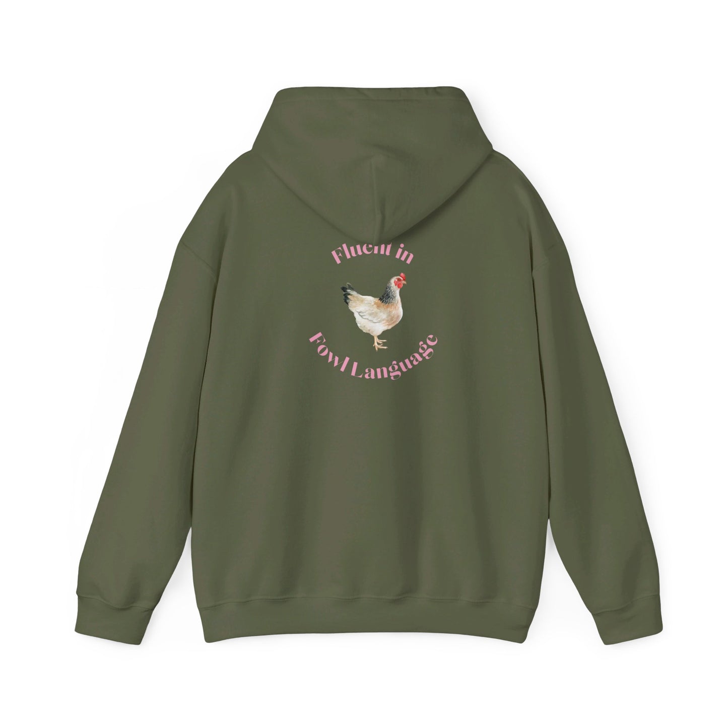 Fluent in Fowl Language Chicken Unisex Heavy Blend™ Hooded Sweatshirt