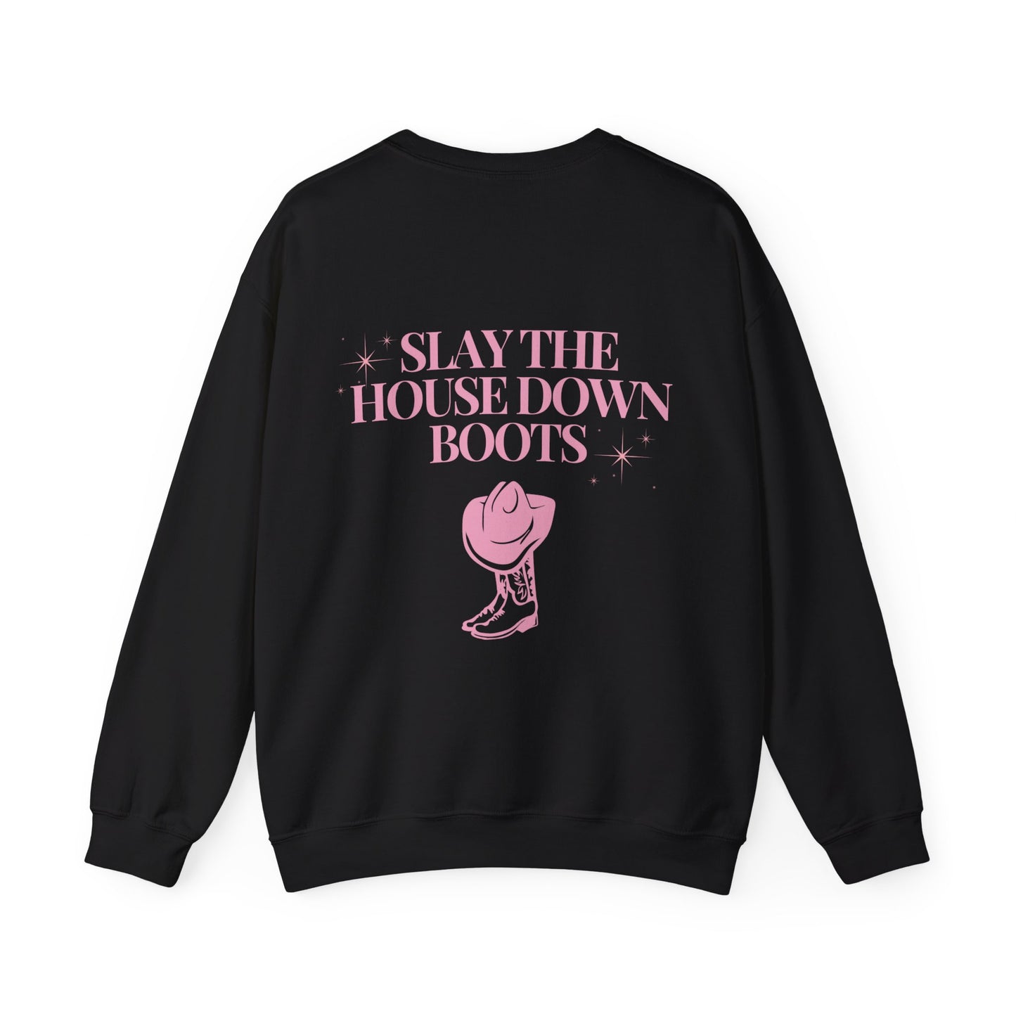 Slay The House Down Boots Unisex Heavy Blend™ Crewneck Sweatshirt