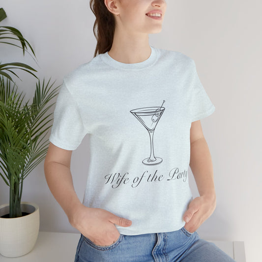 Wife of The Party Bachelorette Jersey Short Sleeve Tee