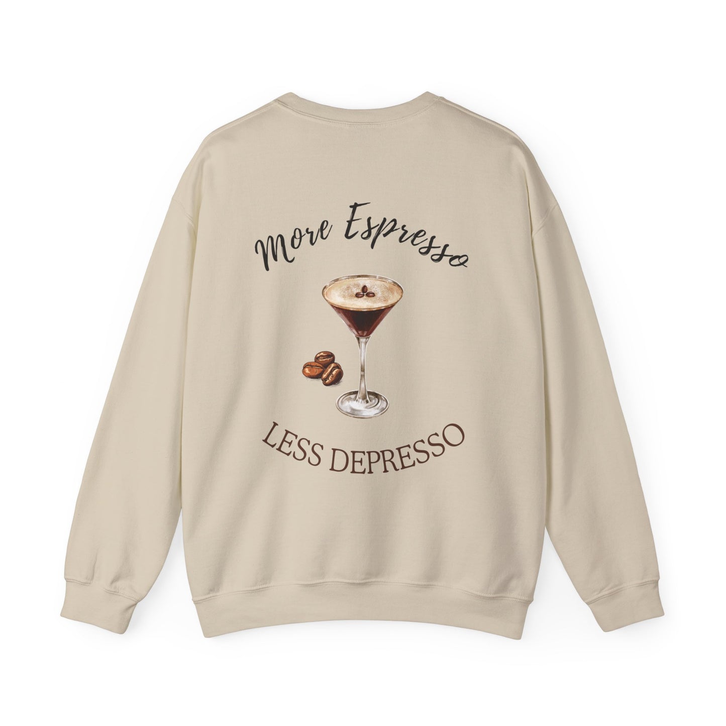 More Espresso Less Depresso Unisex Heavy Blend™ Crewneck Sweatshirt
