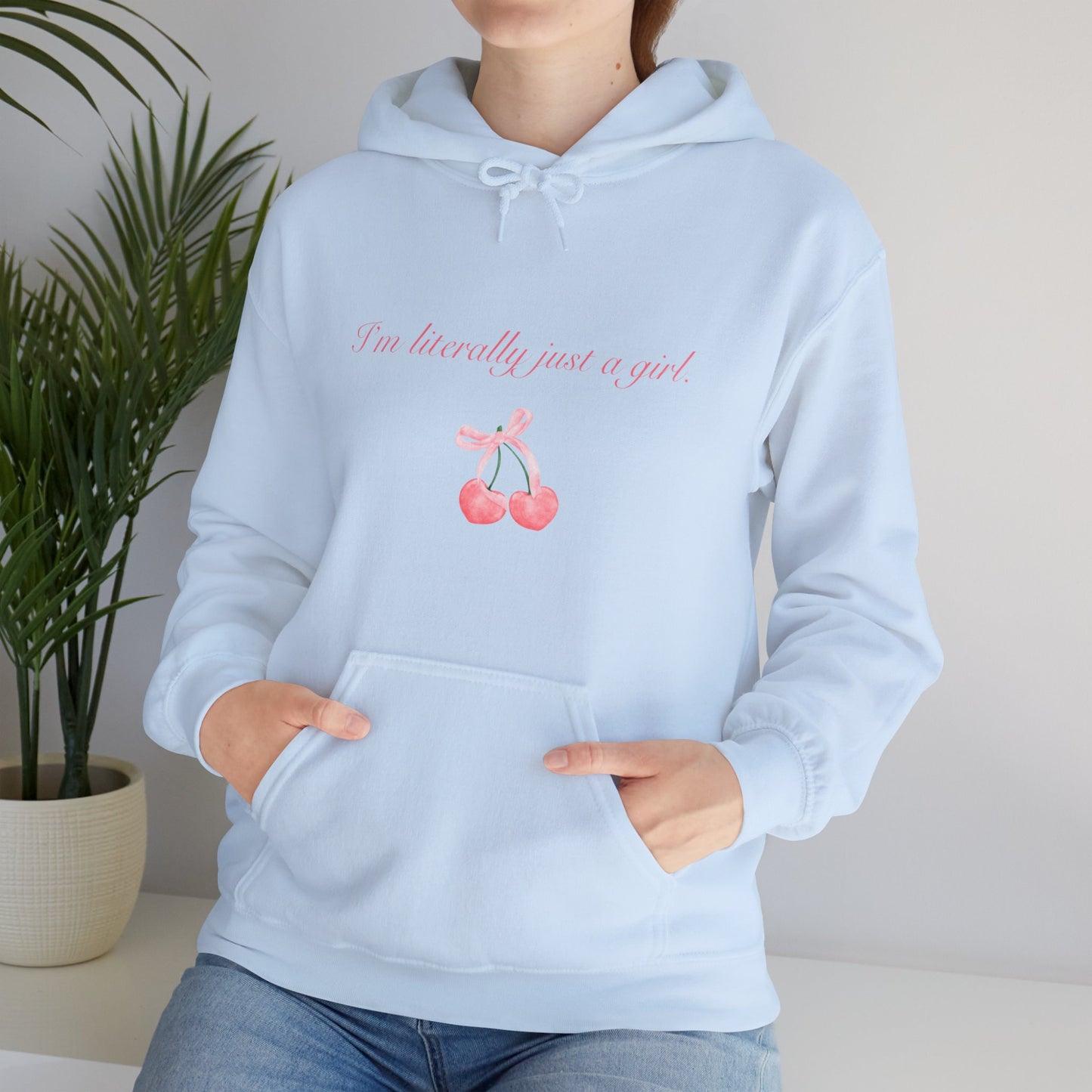 I'm literally just a girl cherry Woman's Heavy Blend™ Hoodie Sweatshirt