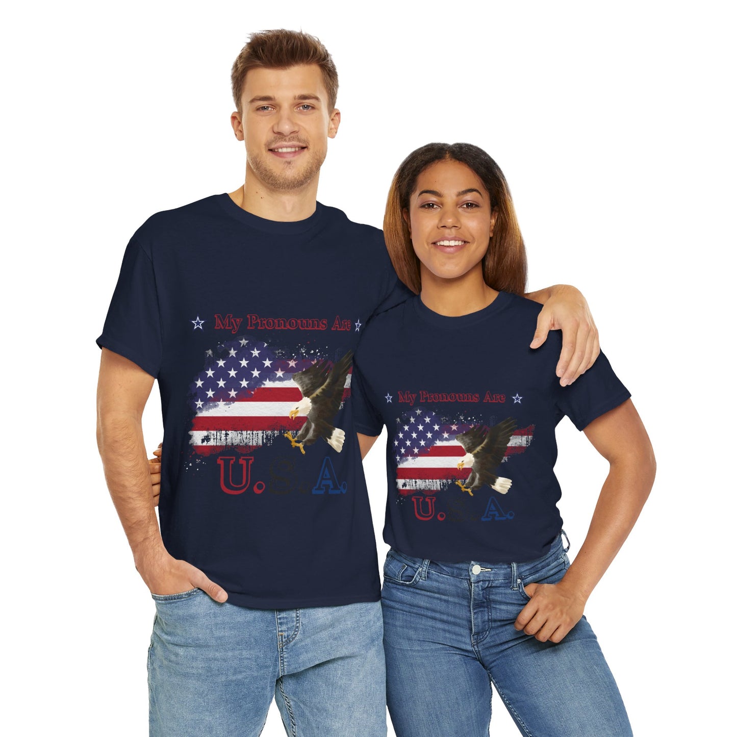 My Pronouns Are USA Unisex Heavy Cotton Tee
