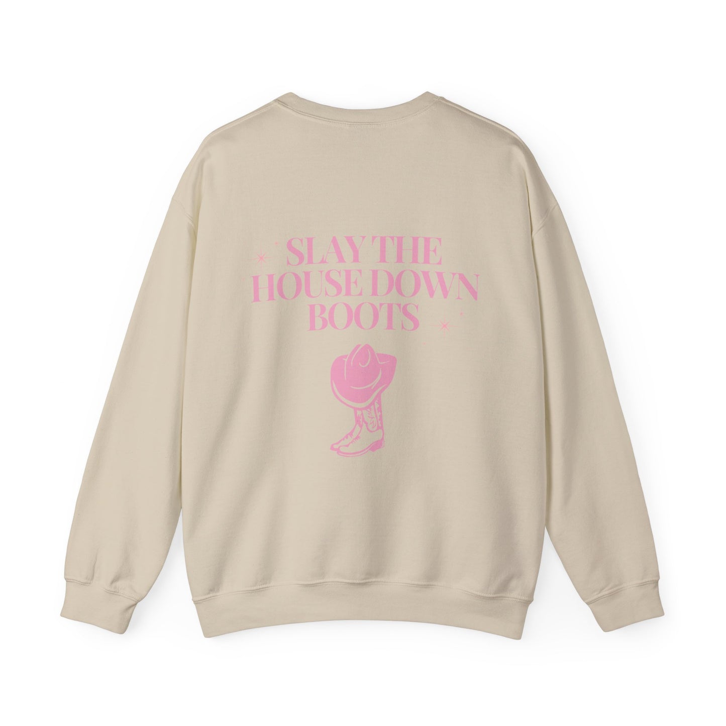 Slay The House Down Boots Unisex Heavy Blend™ Crewneck Sweatshirt