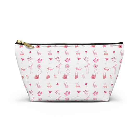 Coquette Makeup Travel Toiletry Accessory Pouch w T-bottom