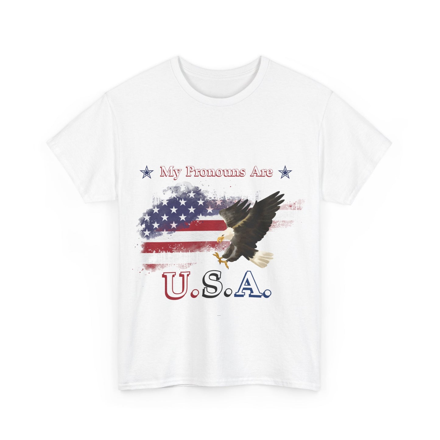 My Pronouns Are USA Unisex Heavy Cotton Tee