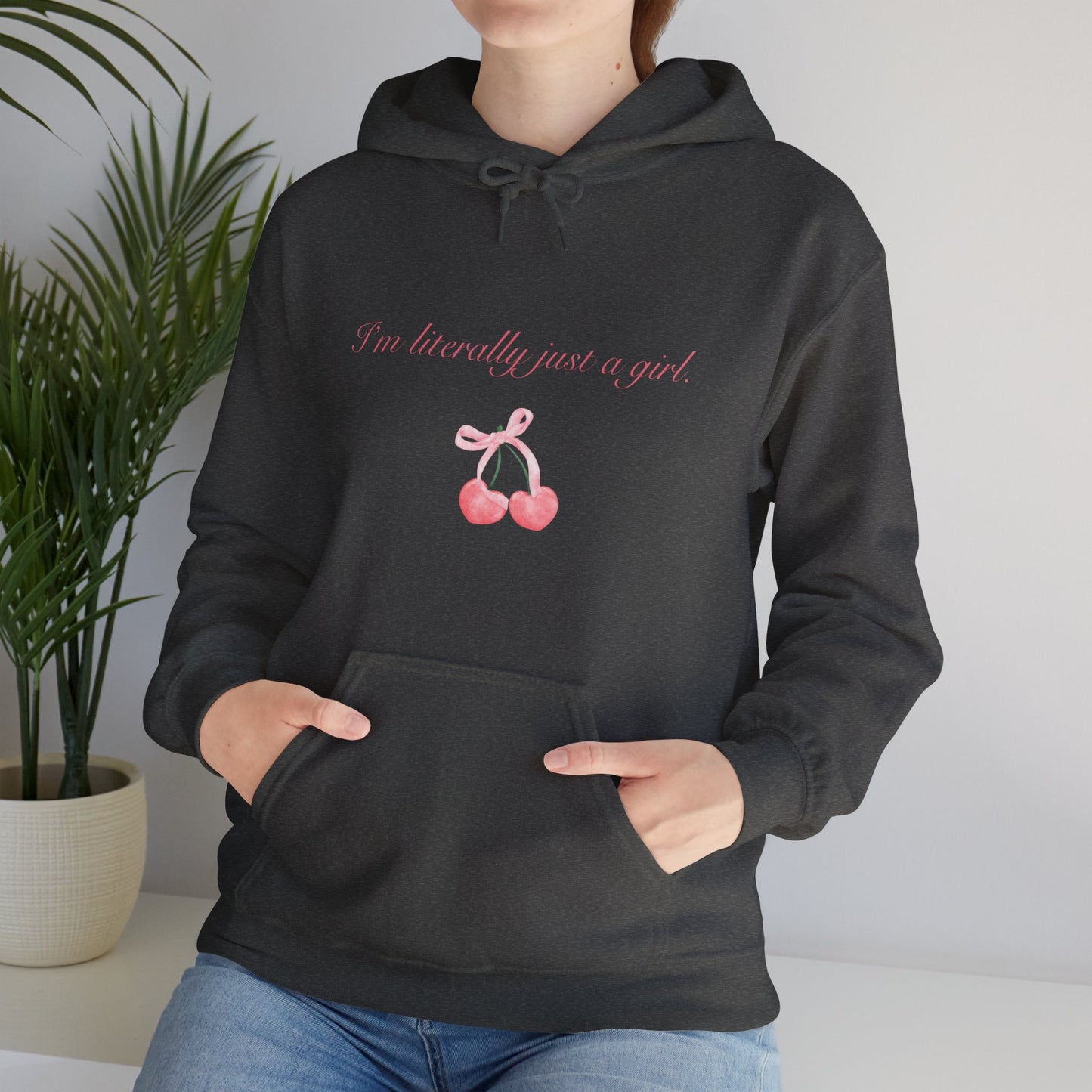 I'm literally just a girl cherry Woman's Heavy Blend™ Hoodie Sweatshirt
