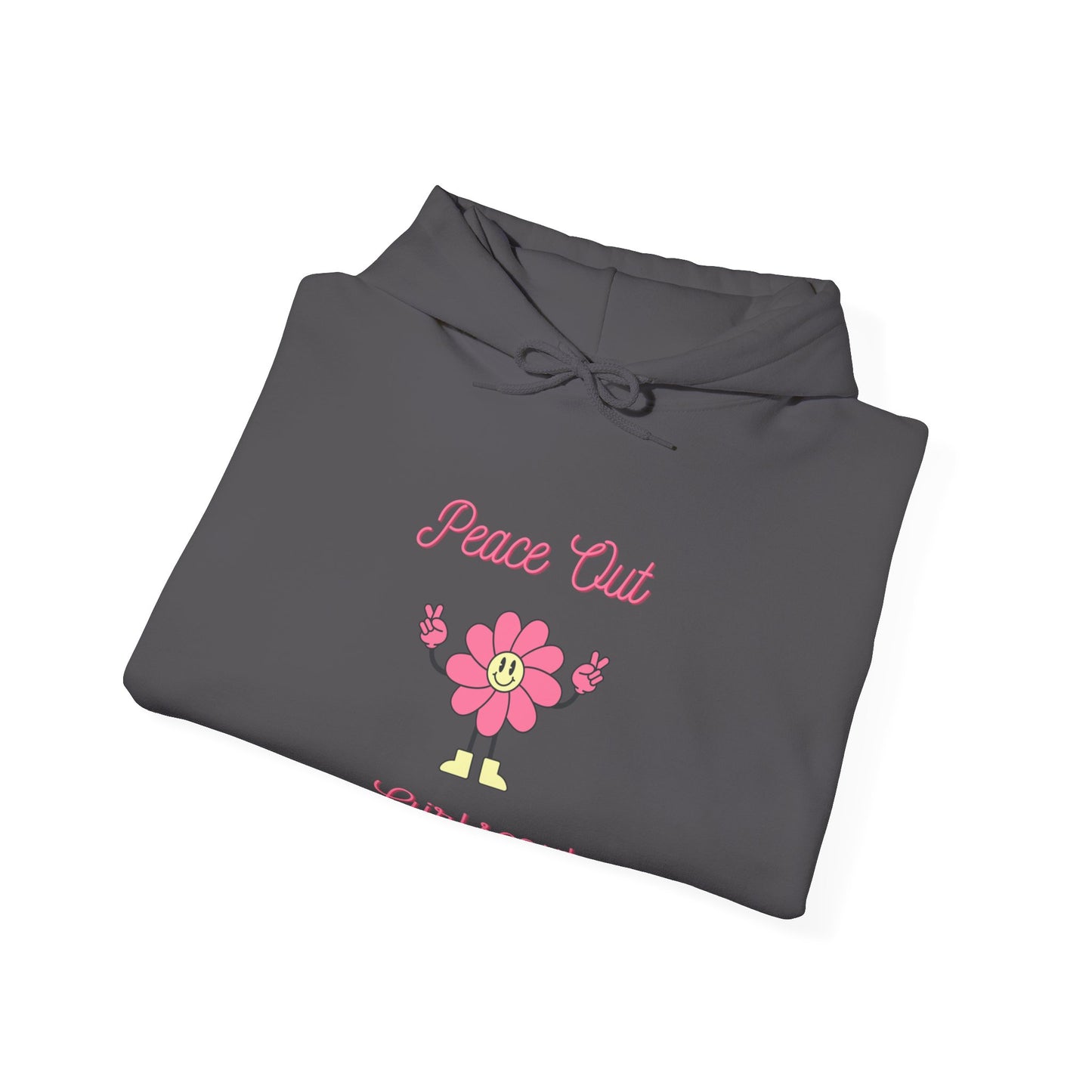 Peace Out Girl Scout Flower Unisex Heavy Blend™ Hooded Sweatshirt