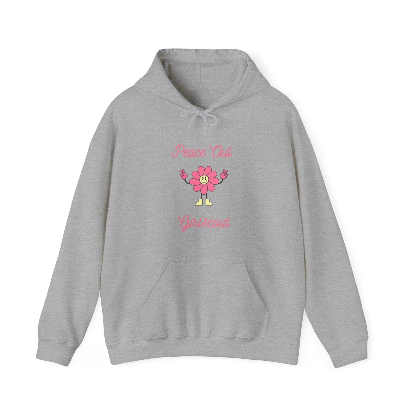 Peace Out Girl Scout Flower Unisex Heavy Blend™ Hooded Sweatshirt