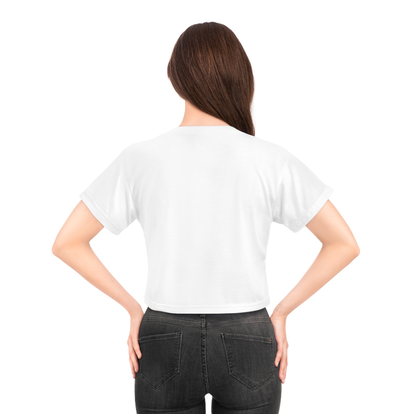 Olive Martini Crop Tee (AOP)
