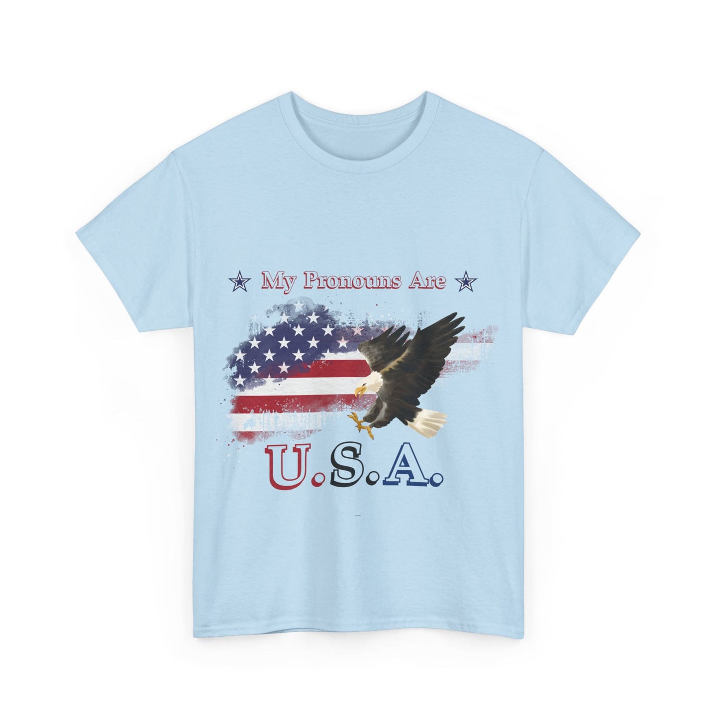 My Pronouns Are USA Unisex Heavy Cotton Tee