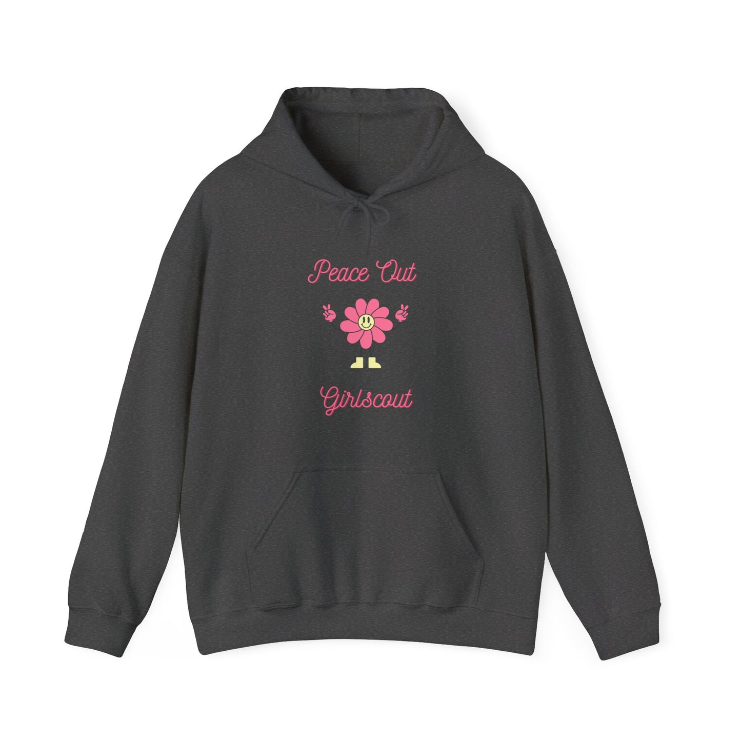 Peace Out Girl Scout Flower Unisex Heavy Blend™ Hooded Sweatshirt