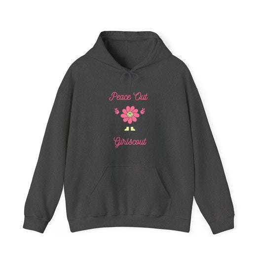 Peace Out Girl Scout Flower Unisex Heavy Blend™ Hooded Sweatshirt