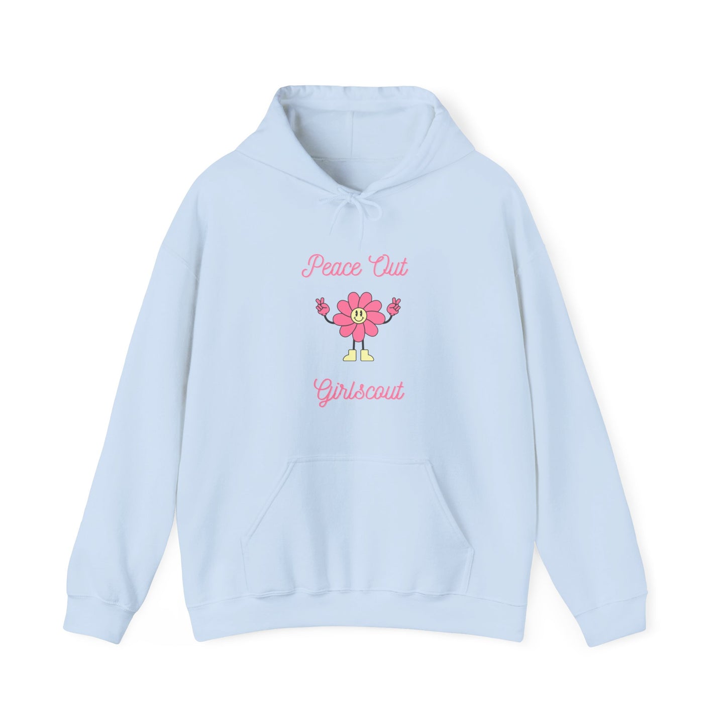 Peace Out Girl Scout Flower Unisex Heavy Blend™ Hooded Sweatshirt