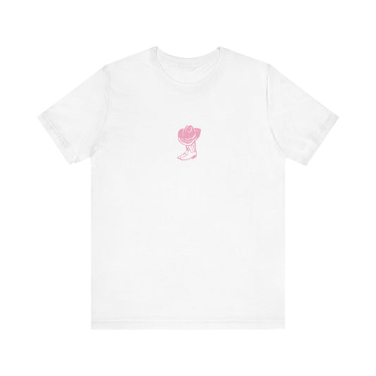 Cowgirl boots floral Jersey Short Sleeve Tee, cowboy