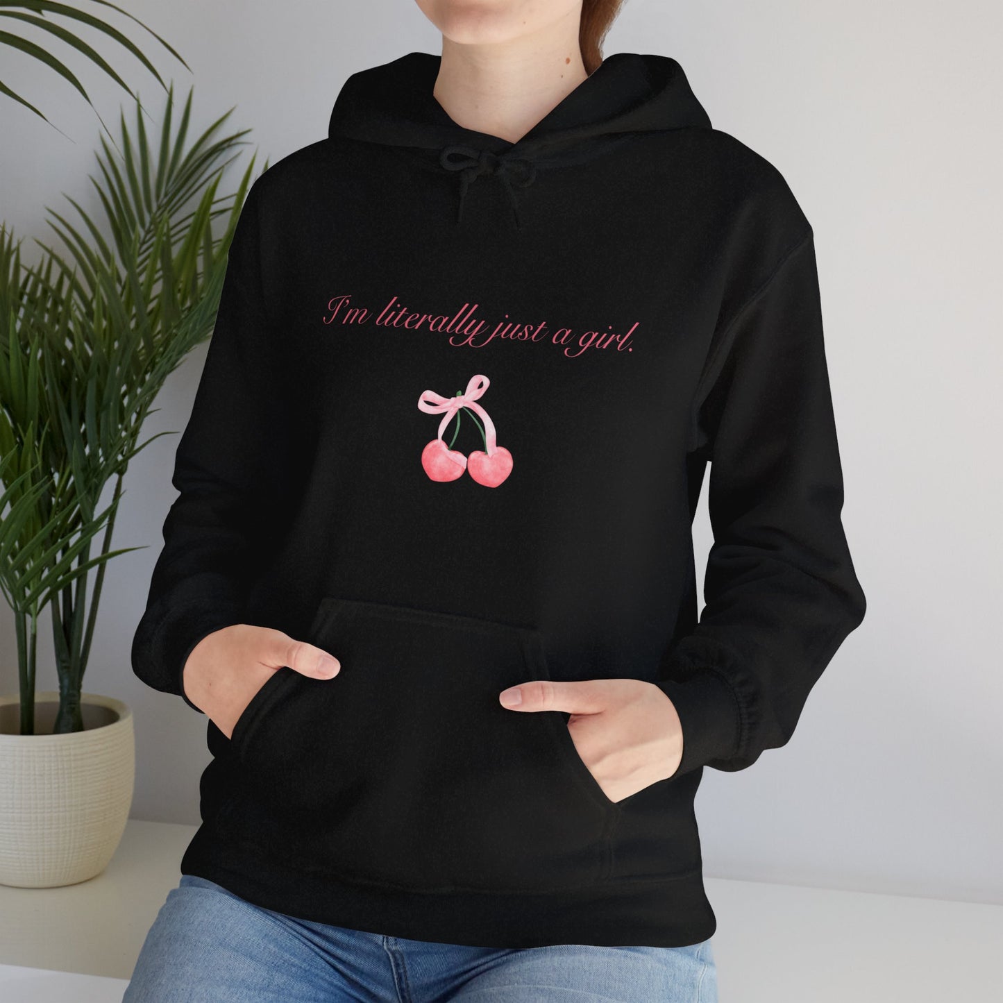 I'm literally just a girl cherry Woman's Heavy Blend™ Hoodie Sweatshirt