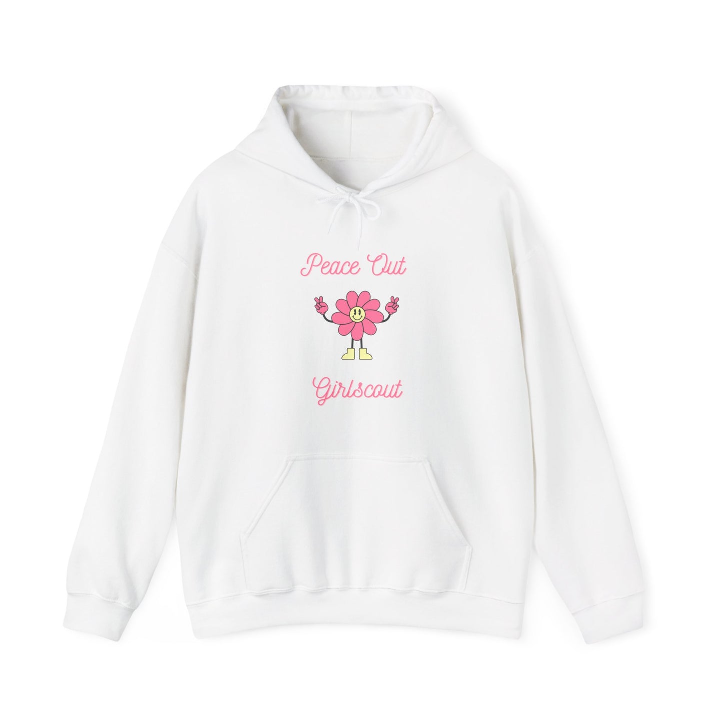 Peace Out Girl Scout Flower Unisex Heavy Blend™ Hooded Sweatshirt