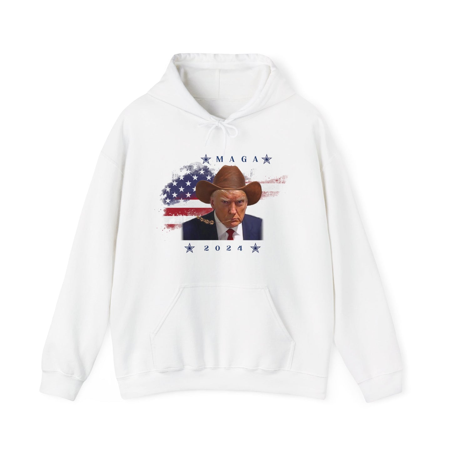 MAGA Donald Trump Cowboy Unisex Heavy Blend™ Hooded Sweatshirt