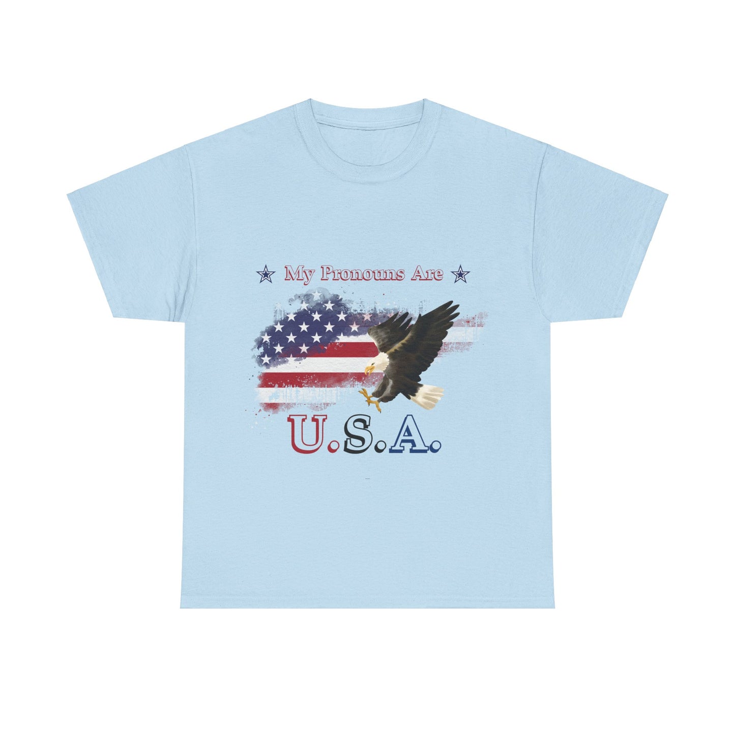 My Pronouns Are USA Unisex Heavy Cotton Tee
